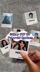 Stiker DTF UV Polaroid Design Custom | Stiker Anti Air Custom