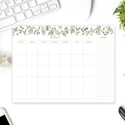 A4 monthly undated notepad weekly planner daily planner notes school office household supplies 24 sheets