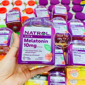 90 viên kẹo hỗ trợ ngủ ngon Natrol Melatonin 10mg chuẩn Mỹ Gummy sleep well fall asleep faster