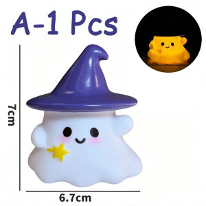 Bandai | Cute Cartoon Vinyl LED Night Light Ghost Pumpkin Koala Tiger Frog Octopus Star Mini Lamp Soft Warm Glow Bedroom Decor