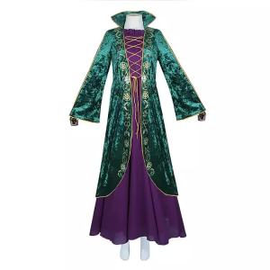 2023 Witch Medieval Clothes Halloween Cosplay Anime Game Party Dark Green Aristocratic Court Dress Stage Performance Costumes