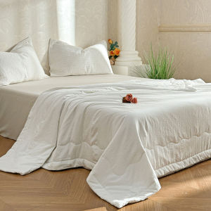 Summer Air Conditioning Washable Cotton Quilt - Machine Washable Double-Layer Cooling Quilt Core Double-Sided Oversized Quilt
