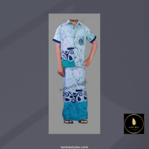 Traditional Batik Sarong & Shirt Kit for kids 011 | Lanka Styles