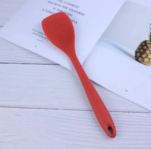 Food Grade Silicone Mini Spatula Non-Stick Pan Cooking Spoon Baby Food Auxiliary Utensil Concave Belly Spatula Frying Spoon