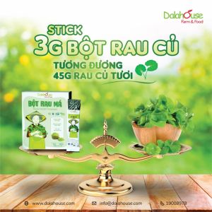 [Mua 2 Hộp Tặng Bình Pha] Bột rau má sấy lạnh Dalahouse - Bột rau organic nguyên chất 100%