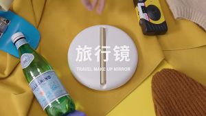 Premium LED illuminated Travel Makeup Mirror Foldable Mirror With Led Lights For Traveling Rechargeable Makeup Mirror