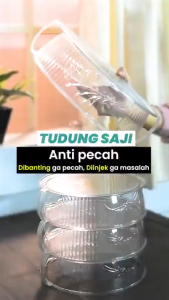 NAPOLLY Tudung Saji Akrilik Susun Makanan Anti Serangga 5 Jam WS 4in1 TS 14 Sekat / Non Sekat -MN