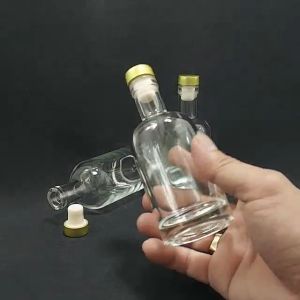 Chai Đựng Rượu Mini 100ML (combo 3 cái) cao cấp mẫu vốt ka – Chai Thủy Tinh Nhỏ siêu trong – Lọ thủy tinh 100ML (mẫu F1)