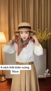 KHĂN LỤA quàng cổ bandana turban 70 x 70cm Accessories phụ kiện thời trang Khăn Choàng Lụa Đi Biển Áo Choàng Bikini Choàng Vai Phong Cách bohemian Vintage khăn Turban Trùm Đầu Đi Biển Buộc Tóc Làm Áo Yếm Thời Trang