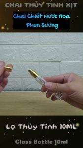 Chai Thủy Tinh Xịt 10ML thủy tinh (combo 20 cái) dạng xịt phun sương mẫu trụ tròn - Chai Chiết Nước Hoa nhỏ gọn – Lọ Thủy Tinh 10ML