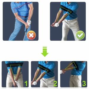 1Pc Professional Elastic Golf Swing Trainer Arm Band Swing Gesture Corrector for Men Women Beginners