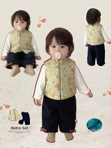 Winter Warm Toddler Chinese Style Waistcoat Warmer Vest
