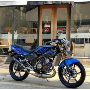 STRIPING STICKER ORI LIS STANDAR DECAL KAWASAKI NINJA SS ZEBRA tahun 2012 2013 biru