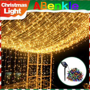 Abenkle Solar Christmas Lights 30/50/100/200 LED Solar String Lights with 8 Lighting Modes Extra-Bright Waterproof Solar Lights Outdoor Christmas decorations for home