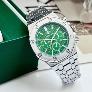 Mens Watch Trendy Fashion Steel Belt Three-Eye Scale Quartz Watch