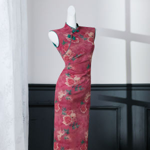 Elastic Mesh Tummy Concealing Slenderizing Cheongsam Summer