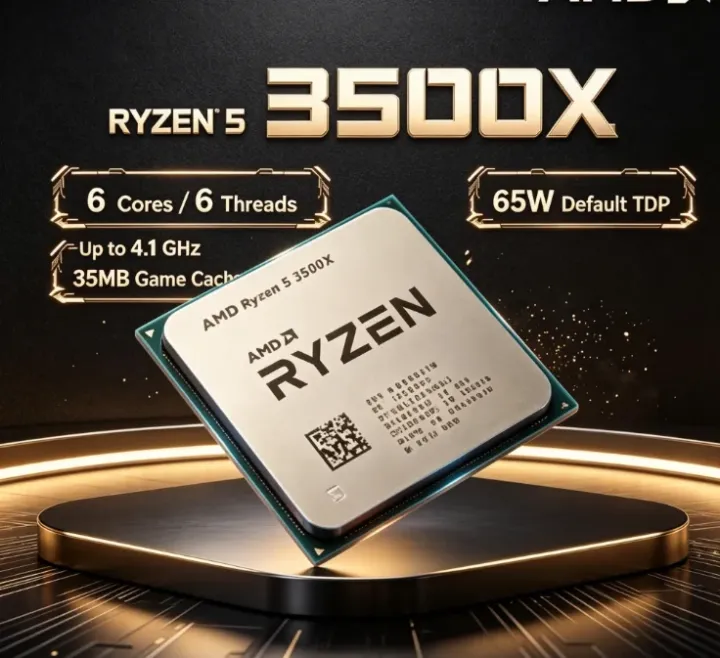 AMD | Bestselling AMD R5 3500X Processor 6 Core 6 Thread 4.1GHz 32MB Cache AM4 Pair with A520 Motherboard Cost Effective