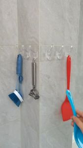 Thanh 6 Móc Dán Tường Siêu Dính Dùng Trong Nhà Tắm Nhà Bếp Tủ Quần Áo