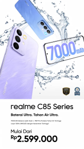 realme C85 6GB+128GB | NFC | 7000mAh Battery | 50M AI Camera | | IP69 Tahan Air | 50M AI Camera