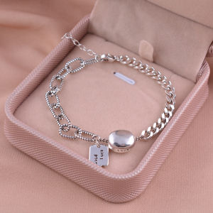 925 Sterling Silver Bracelet for Women Korean Style Minimalist Design Thai Silver Student Fashion Retro Personality Popular