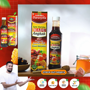 Sari Kurma Madu Angkak darusyifa untuk membantu DBD THYPUS DEMAM Menaikan Trombosit 470gram