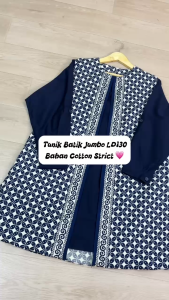 Tunik Batik Jumbo Ld 130 Cm Model Terbaru Kekinian Bahan Katun Strech