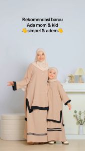 Soulleha Tunik Abaya Rok Anak Arafah Crinkle Premium Mom & Kid 1-11 Tahun