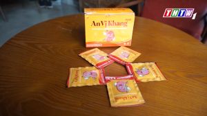 An Vị Khang Plus hộp 16 gói - Dùng cho người bị viêm loét dạ dày tá tràng với biểu hiện ợ hơi ợ chua đầy hơi chướng bụng chương hơi đau thượng vị