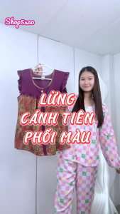 [HCM] Bộ lanh mặc nhà đồ bộ tole lanh trung niên SHOP5SAO quần lửng áo phối màu [CÓ BIGSIZE] (55-80kg)