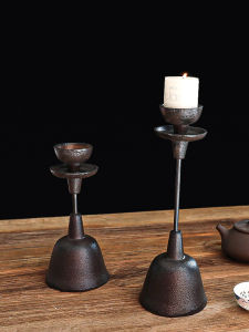 Japanese Zen Style Antique High-End Teahouse Decor Candle Stand