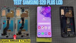 For Samsung S20 Plus LCD Display 5G G986B/DS G986F AMOLED Screen with Frame Touch Digitizer G985F Compatible with S20 Plus