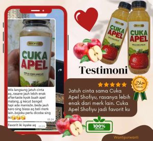 Cuka Apel Javahills honey Shofiyu