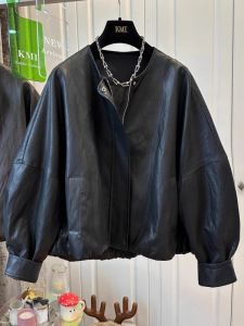 PAZHAOLANG | Vintage American Biker Style PU Leather Jacket Short and Boxy for Autumn Winter