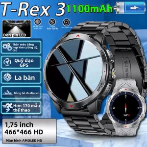 Đồng Hồ Thông Minh Nam 2026 Pin Lớn 1100mAh Chống Nước 3ATM Gọi Bluetooth Theo Dõi Nhịp Tim Giấc Ngủ Đồng Hồ Thể Thao Có Đèn Pin