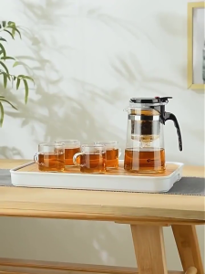 GIANXI French Press Teapot 1L - Untuk Kopi & Teh Anti Pecah Dengan Penyaring Otomatis Peralatan Rumah Tangga Premium