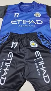 ชุดเด็กแขนสั้น ลายทีมสโมสร ผ้ามันไมโคร ไซส์ S และ M