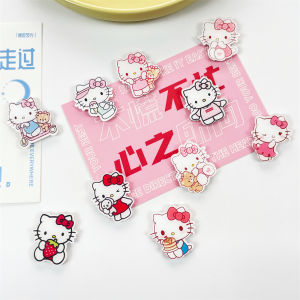 Hellokitty Fridge Magnet Cute Cartoon Decorative Girls Kitty Cat Magnetic Personalized Creative Home Decoration Sticker