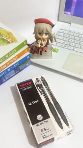 Grosir ( 1 kotak / 12 pcs ) PULPEN Q GEL PEN Cetek 0.5mm GP-265/ BP-56 JOYKO ORIGINAL