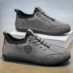 Mens Minimalist Casual Driving Shoes - Lightweight Slip-On Walking Sneakers Comfortable Non-Slip Office Shoes for Men
