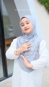 Kerudung Anak Perempuan Hijab Anak Pashmina Instan Non Pet | Jilbab Pasmina Shiren Size 5 / 9 Tahun Bergo Anak Tanggung Krudung Sekolah