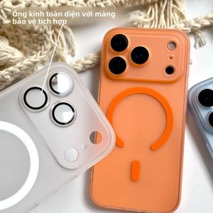 Ốp Điện Thoại Không Dây Magsafe Mỏng Trong Suốt Dành Cho iPhone 17/16/15/14/13/12 Pro Max Mặt Lưng Trong Suốt Bằng Nhựa PC Tương Thích Với iPhone