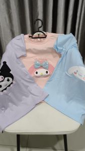 Girls Kuromi T-shirt Melody blouse Sanrio Tshirt short sleeves Elsa shirt girl fashion Tops Princess Kids clothes C125