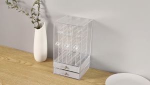 Acrylic Storage Boxes Display Jewelry Rings Box Suspension Storage Organizer