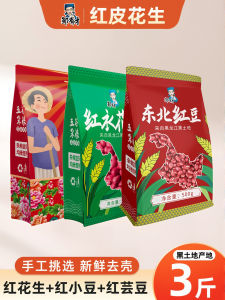 New Arrival Fresh Red Skin Unshelled Four Grain Red Peanuts Northeast China Raw Peanuts Snacks Nutritious Treats from Heilongjiang