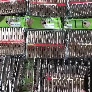 100PCS Windproof Stainless Steel Clothes Pegs Multifunction Metal Laundry Clips Strong Clamp Clothespins for Home Drying Socks