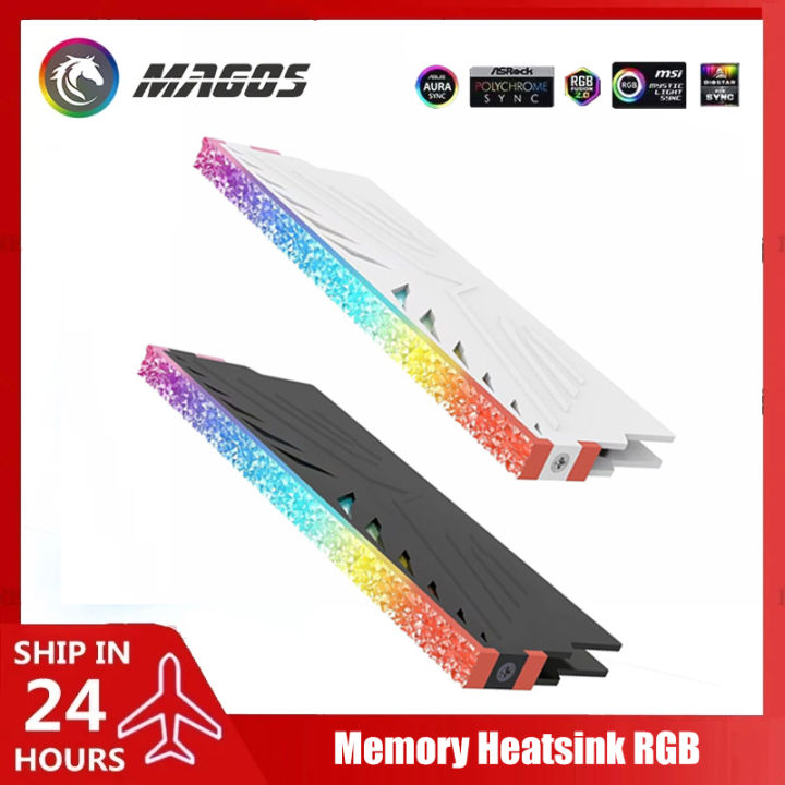 Computer RAM Heatsink 5V ARGB MOBO AURA SYNC, Diamond RGB Flow Style ...