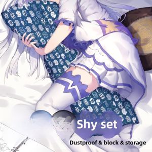 Anime Secondary Element Life-Sized Pillow Covering Cover Dirt-Proof Cover Protective Cover Buggy Bag Pillowcase Cotton Linen Plaid Fabric