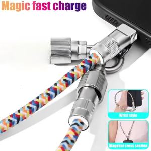 2-IN-1 PD Fast Charger Cable Mobile Phone Lanyard USB-C to Type-C Lanyard Data Cable PD Fast Charge For iPhone 17 Xiaomi HUAWEI