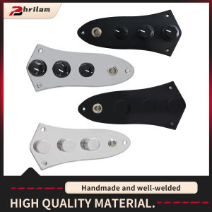 PHRILM Loaded J Bass Control Plate Pre-Wired Jazz Bass JB Control Plate with Wiring Harness for Jazz Bass Guitar