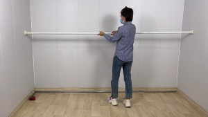 ราวผ้าม่าน DIY ม่านอาบน้ำ ไม่ต้องเจาะผนัง ปรับระดับยืดหดได้ หนา32mm ยาว4เมตร